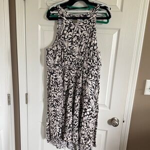 Torrid - Floral Black and White A Frame Midi Dress